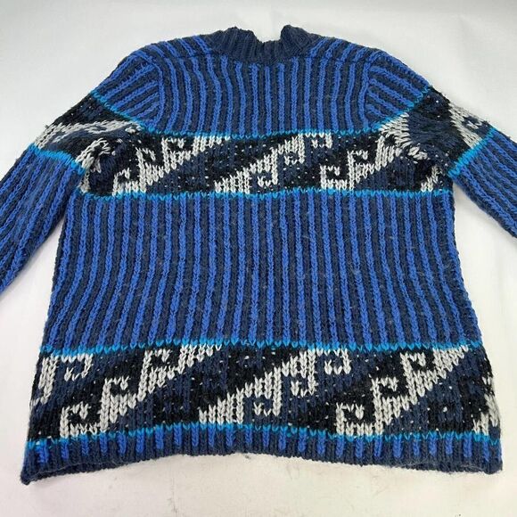Free People Time and again chunky Cardigan Size S Aztec Geometric Knit Sweater - Picture 2 of 11